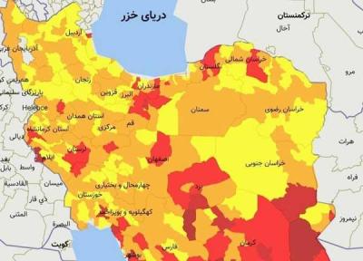 تهران و 91 شهرستان دیگر در شرایط قرمز کرونا